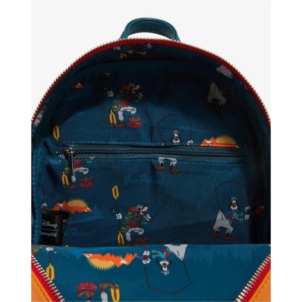 NEW! Loungefly Disney A Goofy Movie Camping Patches Backpack & Matching‎ WALLET!